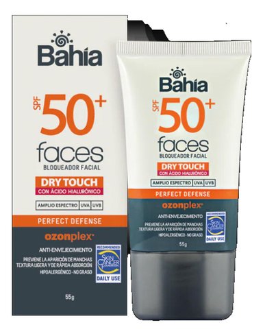 BLOQUEADOR BAHÍA DRY TOUCH CON ÁCIDO HIALURÓNICO SPF50+ 55 G - 1
