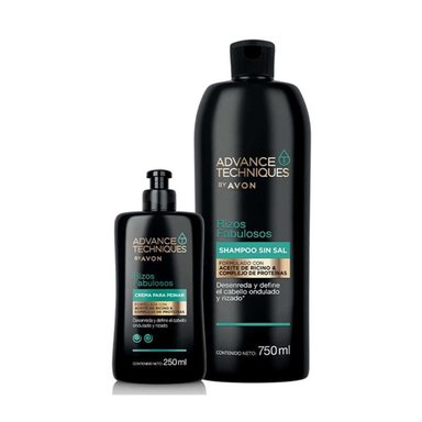ADVANCE TECHNIQUES RIZOS FABULOSOS SHAMPOO CON CREMA PARA PEINAR - 1