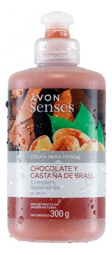 CREMA PARA PEINAR CHOCOLATE Y CASTAÑA DE BRASIL AVON SENSES - 1