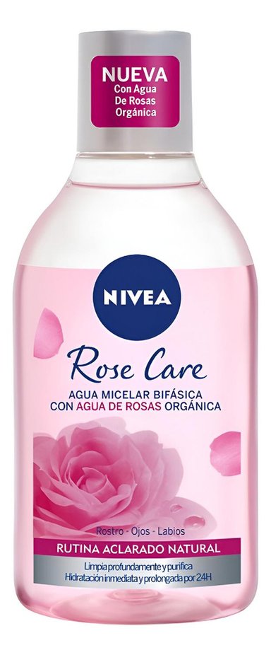 AGUA MICELAR BIFÁSICA NIVEA ROSE CARE 400 ML - 1