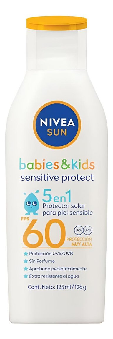 NIVEA SUN BABIES AND KIDS PROTECTOR SOLAR SENSITIVE FPS60 125ML - 1