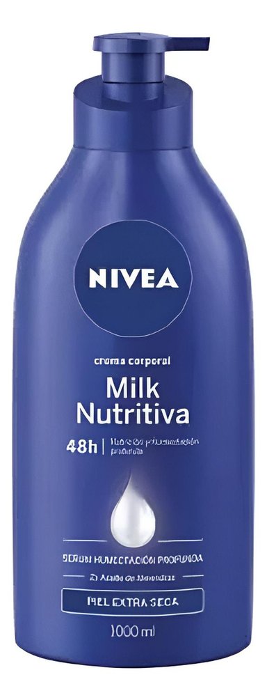 CREMA CORPORAL NIVEA MILK NUTRITIVA PIEL EXTRA SECA 1 LITRO - 1