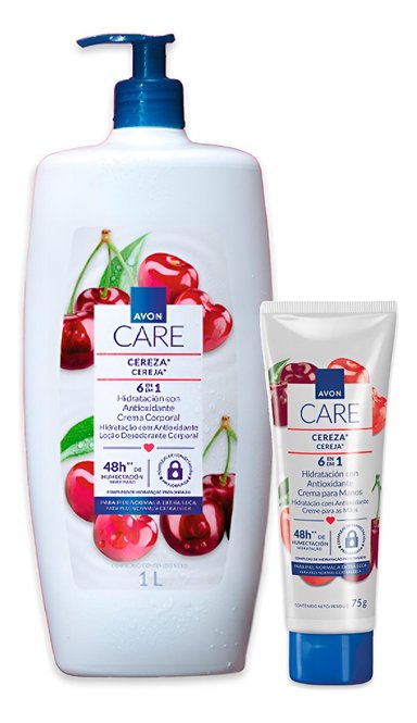 AVON CARE 6 EN 1 CREMA CORPORAL CON CREMA DE MANOS CEREZA 75 - 1