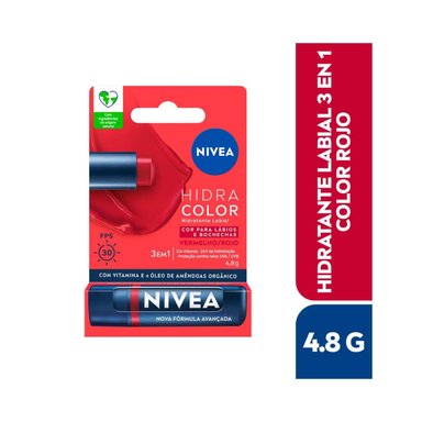 HIDRATANTE LABIAL 3 EN 1 NIVEA EN COLOR ROJO - 1