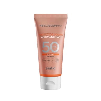 PROTECTOR FACIAL ANTIMANCHAS CON COLOR MEDIO FPS 50 TRIPLE ACCIÓN MAX - 1