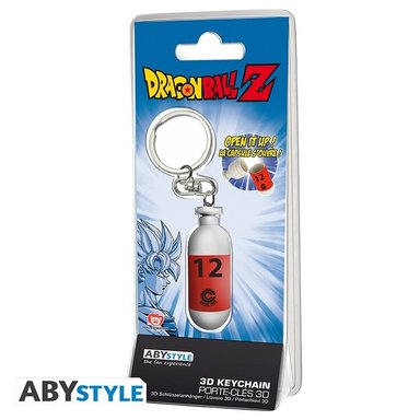 LLAVERO ABYSTYLE DRAGON BALL Z: 3D CAPSULE CORP #12 ROJO