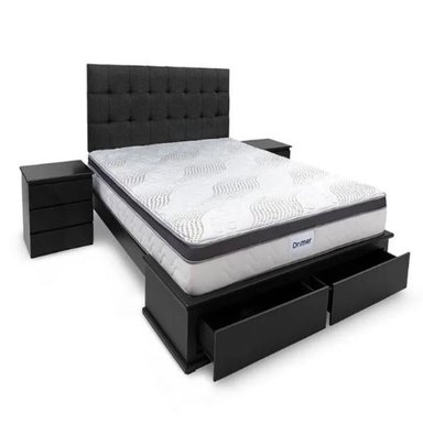 JUEGO DE DORMITORIO NEW NICOLE POCKET AERO LÁTEX 2 PLAZAS