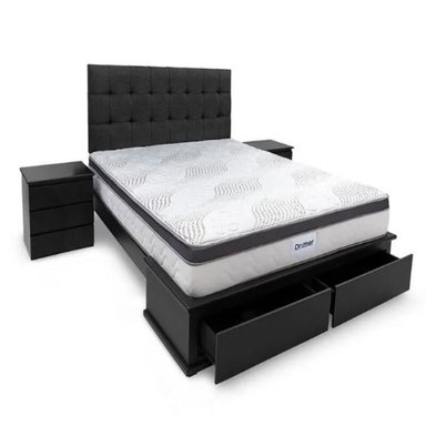 JUEGO DE DORMITORIO NEW NICOLE POCKET AERO LÁTEX 2 PLAZAS