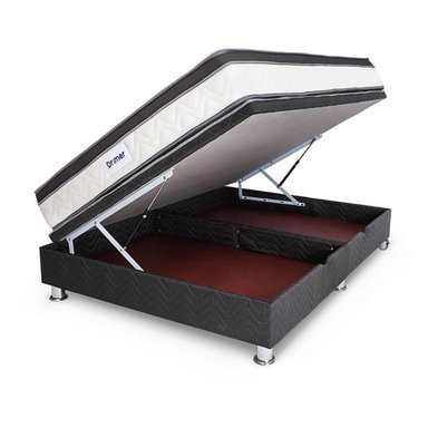 CAMA PRACTIBOX POCKET AERO LÁTEX QUEEN GRIS