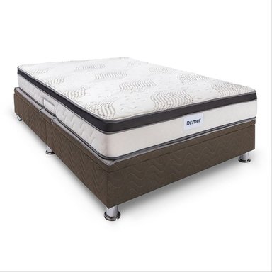Cama Practibox Drimer Pocket Aero Látex 1.5 Plazas Gris - 2
