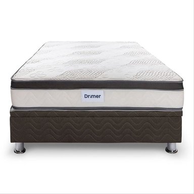 Cama Practibox Drimer Pocket Aero Látex 1.5 Plazas Gris - 3