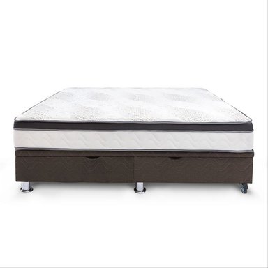 Cama Practibox Drimer Pocket Aero Látex 1.5 Plazas Gris - 5