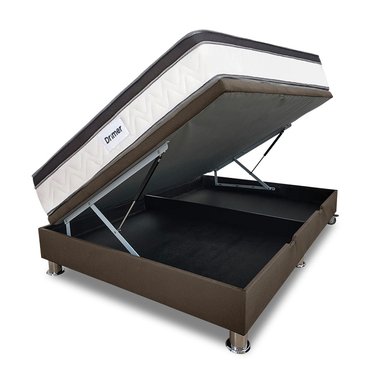 CAMA PRACTIBOX POCKET AERO LÁTEX 1.5 PLAZAS MARRÓN