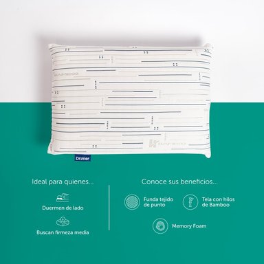 PACK ALMOHADA VISCO BAMBOO ESTANDAR 60X40CM - 3