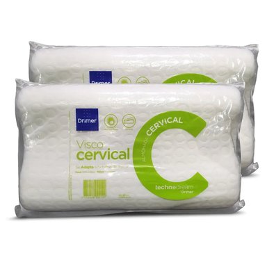 PACK X 2 ALMOHADAS VISCO CERVICAL ESTÁNDAR (50X30 CM)