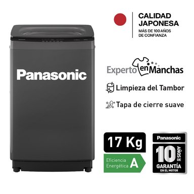 LAVADORA PANASONIC 17KG NA-F17JB1BRH GRIS OSCURO