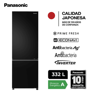 REFRIGERADORA PANASONIC 332 L BOTTOM FREEZER BV361