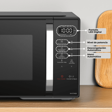 MICROONDAS PANASONIC 25 LT NN-ST34QBRPK NEGRO - 6