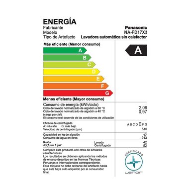 LAVADORA PANASONIC NA-FD17X3BRH POWER WASH SERIES 17 KG TD INVERTER - 2