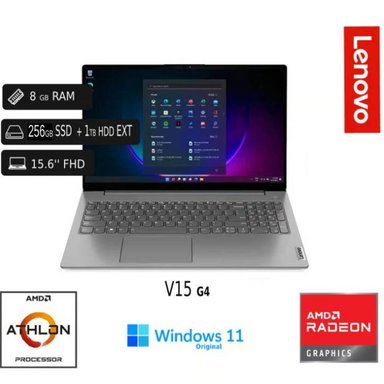 LENOVO V15 G4 AMD SILVER 8GB RAM 256GB SSD 1TB HDD EXT. 15.6 + COOLER + USB 128GB