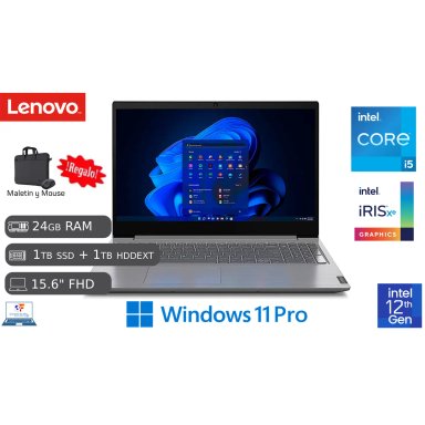 LAPTOP NUEVA LENOVO V15 G4 IRU CORE I5 13VA GEN 24GB RAM 1TB SSD 1TB HDD EXTERNO