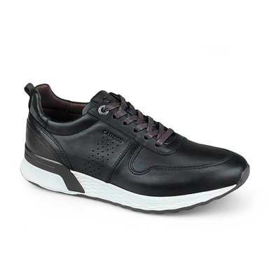 ZAPATILLAS HOMBRE CALIMOD CUERO NEGRO UCE001