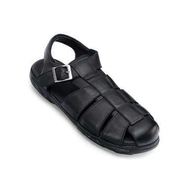 SANDALIAS HOMBRE CALIMOD CUERO NEGRO CC7002