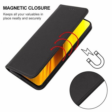 CASE XIAOMI POCO X3 FLIP COVER NEGRO - 4