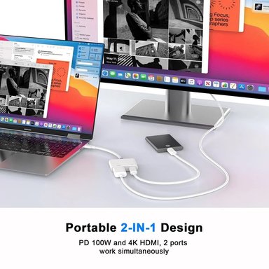 ADAPTADOR USB C A HDMI IPHONE SERIE 15 - 3