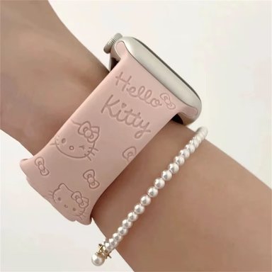 CORREA PARA APPLE WATCH 38-40-41 / PALO ROSA HELLO KITTY - 1