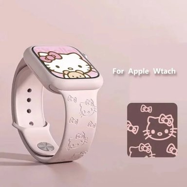CORREA PARA APPLE WATCH 38-40-41 / PALO ROSA HELLO KITTY - 2