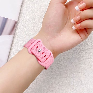 CORREA ROSADO PARA APPLE WATCH 38-40-41 HELLO KITTY - 1