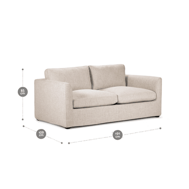 SOFÁ ROSEN FESSART 3 CUERPOS CREMA - 8