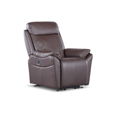 SOFÁ ROSEN RECLINABLE KLIMT HALF LEATHER CAFÉ