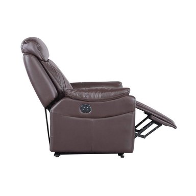 SOFÁ ROSEN RECLINABLE KLIMT HALF LEATHER CAFÉ - 4