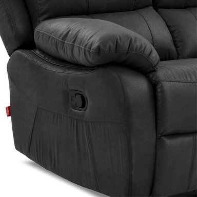 SOFÁ ROSEN RECLINABLE ORSON TELA 2 CUERPOS STONE GRIS OSCURO - 3