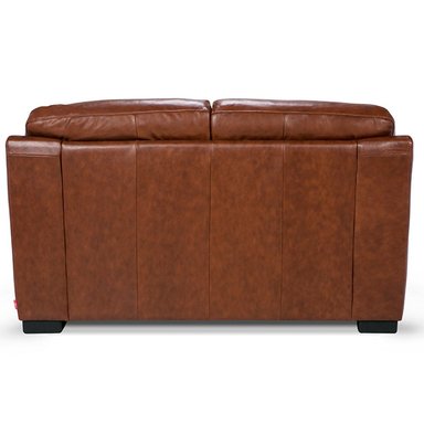 ROSEN SOFÁ FLAMINIO CUERO CARAMELO 2 CUERPOS - 4