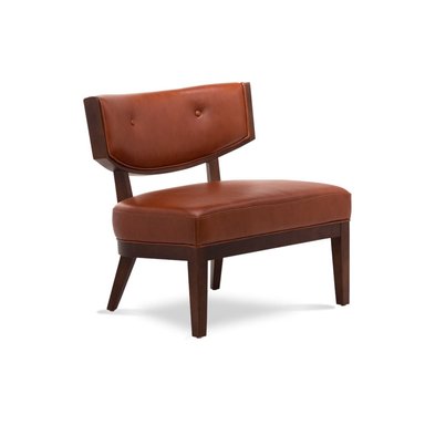 ROSEN SILLA A-550 MADERA CAFE CUERO TERRACOTA