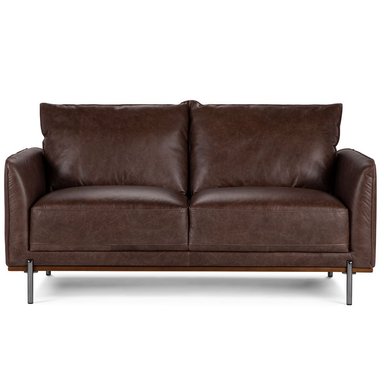 ROSEN SOFÁ WESTWOOD CUERO MORO 2 CUERPOS - 2