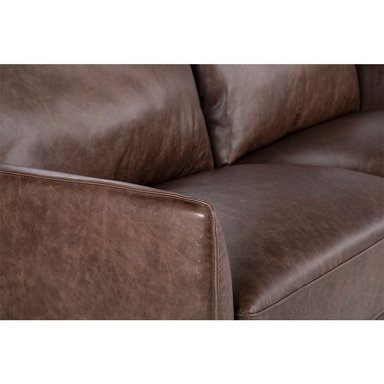 ROSEN SOFÁ WESTWOOD CUERO MORO 2 CUERPOS - 6