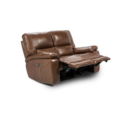 ROSEN SOFA RECLINABLE POCH 2 CPO CUERO TABACO - 2