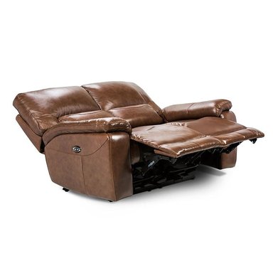 ROSEN SOFA RECLINABLE POCH 2 CPO CUERO TABACO - 3