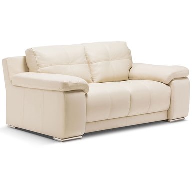 ROSEN SOFÁ 5037 CUERO BEIGE 2 CUERPOS