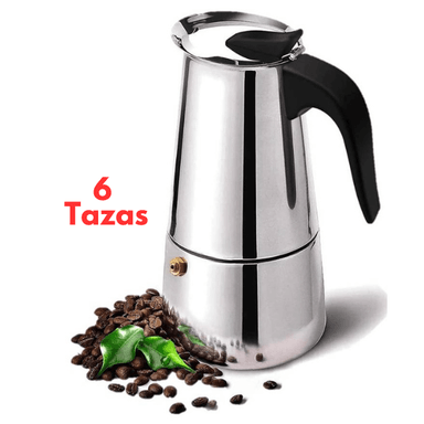 CAFETERA EM-4C EXPRESSO ESPRESSO MAKER ITALIANA 6 TAZAS ACERO INOXIDABLE