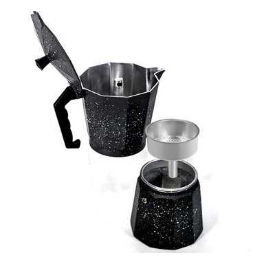 CAFETERA ITALIANA MOKA DE 12 TAZAS COLOR NEGRO - 4