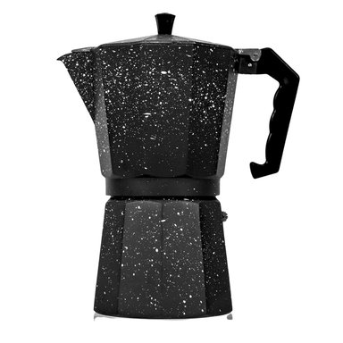 CAFETERA ITALIANA MOKA DE 12 TAZAS COLOR NEGRO - 5