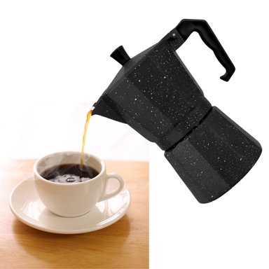 CAFETERA ITALIANA MOKA DE 12 TAZAS COLOR NEGRO - 8