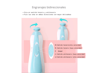 LIMA OEM CAJA ELÉCTRICA DE UÑAS DE BEBÉ CELESTE - 5