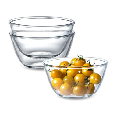 TAZÓN REDONDO DE VIDRIO 3 UNIDADES 900ML, 1300ML Y 1800ML