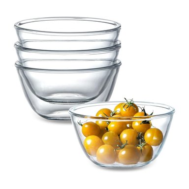 TAZÓN REDONDO DE VIDRIO 4 UNIDADES, 2 DE 900ML, 1300ML Y 1800ML